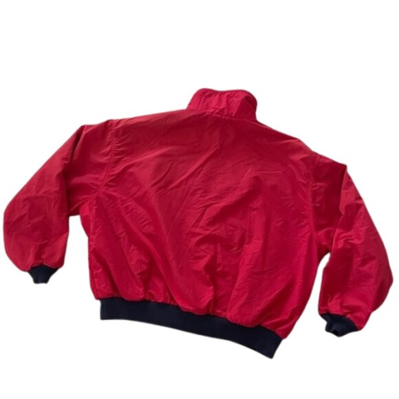 Vintage LL Bean Three Season Jacket Bomber Red Blue Made in USA XXL - Picture 3 of 11